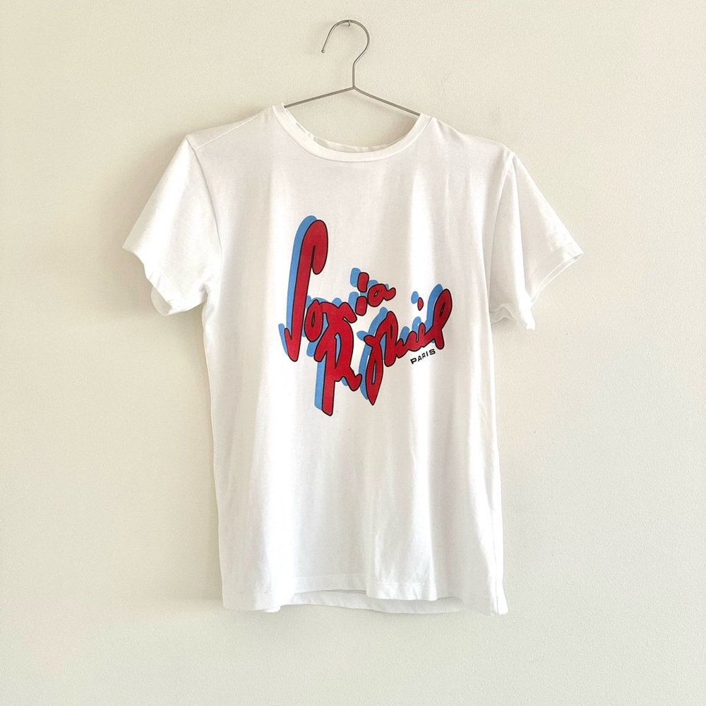 Sonia Rykiel organic cotton graphic logo tee White